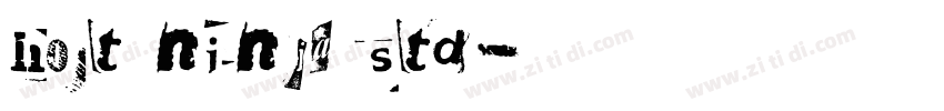 hot ninja std字体转换